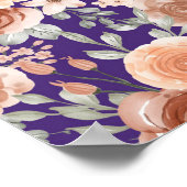 Trendy Waterverf Flowers Poster (Hoek)