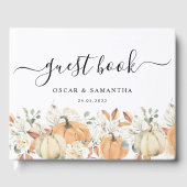 Trendy Waterverf Flowers & Pumpkins Autumn Gastenboek (Voorkant)