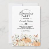 Trendy Waterverf Flowers & Pumpkins Autumn Kaart (Voorkant)