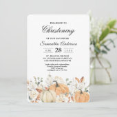 Trendy Waterverf Flowers & Pumpkins Autumn Kaart (Staand voorkant)