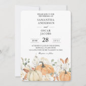 Trendy Waterverf Flowers & Pumpkins Autumn Kaart (Voorkant)