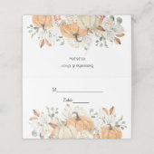 Trendy Waterverf Flowers & Pumpkins Autumn Plaatskaartje (Buitenkant ongevouwen)