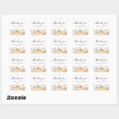 Trendy Waterverf Flowers & Pumpkins Autumn Vierkante Sticker (Vel)