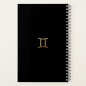 Trendy Waterverf Gemini Zodiac Journal Notitieboek (Achterkant)