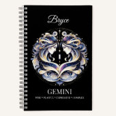 Trendy Waterverf Gemini Zodiac Journal Notitieboek (Voorkant)