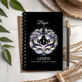 Trendy Waterverf Gemini Zodiac Journal Notitieboek