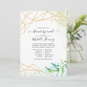 Trendy Waterverf Geometric Baby shower by Mail Kaart (Staand voorkant)