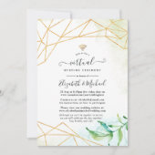 Trendy Waterverf Geometric Online Virtual Wedding Kaart (Voorkant)