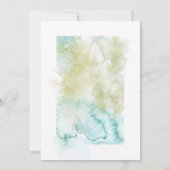 Trendy Waterverf Geometric Wedding Update Kaart (Achterkant)