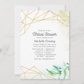 Trendy Waterverf geometrisch virtueel Baby shower Kaart (Voorkant)