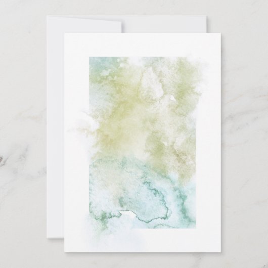 Trendy Waterverf geometrisch virtueel Baby shower Kaart (Achterkant)