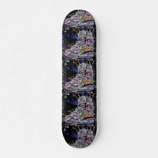 Trendy waterverf graffiti Sneakers Persoonlijk Skateboard (Voorkant)