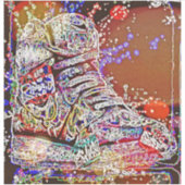 Trendy waterverf graffiti Sneakers Sticker (Voorkant)