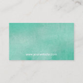 Trendy Waterverf Green Fitness Personal Trainer Visitekaartje (Achterkant)