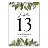 Trendy Waterverf groene bladeren & witte ventilato Kaart (Voorkant)