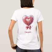 Trendy waterverf hartvormige ballon met rozen t-shirt (Achterkant)