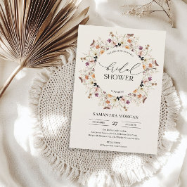 Trendy waterverf herfst wilde bloemen Vrijgezellen Kaart