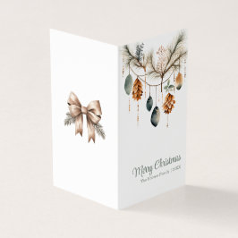 Trendy Waterverf Kerst Ornament Wenskaart Kaart