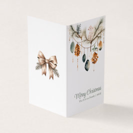Trendy Waterverf Kerst Ornament Wenskaart Kaart