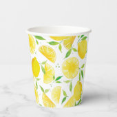 Trendy Waterverf Lemons Pattern Papieren Bekers (Achterkant)