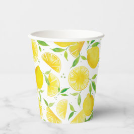 Trendy Waterverf Lemons Pattern Papieren Bekers