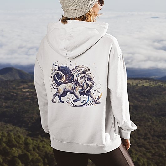 Trendy Waterverf Leo Zodiac Sweatshirt