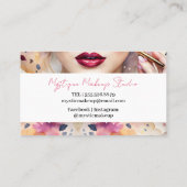 Trendy waterverf make-up artist schoonheidssalon visitekaartje (Achterkant)