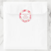 Trendy Waterverf Meadow Floral Baby shower Ronde Sticker (Tas)