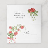 Trendy Waterverf Meadow Strawberry Baby shower Plaatskaartje (Buitenkant ongevouwen)