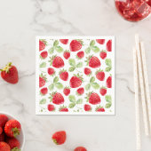 Trendy Waterverf Meadow Strawberry Baby shower Servet (Insitu)