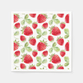 Trendy Waterverf Meadow Strawberry Baby shower Servet (Voorkant)