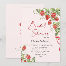 Trendy Waterverf Meadow Strawberry Vrijgezellenfee Kaart