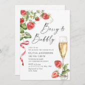 Trendy Waterverf Meadow Strawberry Vrijgezellenfee Kaart (Voorkant / Achterkant)