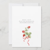 Trendy Waterverf Meadow Strawberry Vrijgezellenfee Kaart (Achterkant)