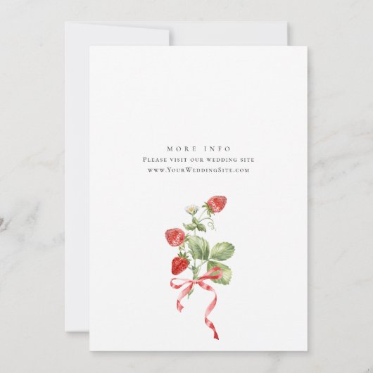 Trendy Waterverf Meadow Strawberry Vrijgezellenfee Kaart (Achterkant)