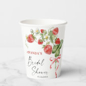 Trendy Waterverf Meadow Strawberry Vrijgezellenfee Papieren Bekers (Achterkant)