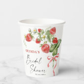 Trendy Waterverf Meadow Strawberry Vrijgezellenfee Papieren Bekers (Voorkant)