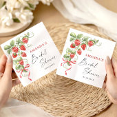 Trendy Waterverf Meadow Strawberry Vrijgezellenfee Servet