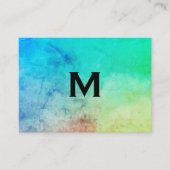 Trendy Waterverf met Monogram Visitekaartje (Voorkant)