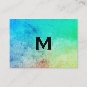 Trendy Waterverf met Monogram Visitekaartje