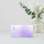 Trendy Waterverf Monogram Eenvoudige Moderne Sjabl Visitekaartje (Staand voorkant)