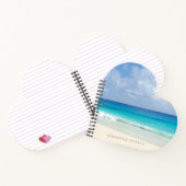 Trendy Waterverf Natuur Zeegezicht Waves Sjabloon Notitieboek (Binnen)