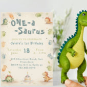 Trendy Waterverf One-a-Saurus Eerste 1e Verjaardag Kaart