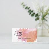 trendy waterverf ontwerp aangepast visitekaartje (Staand voorkant)