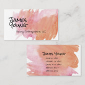 trendy waterverf ontwerp aangepast visitekaartje (Voorkant / Achterkant)