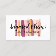 Trendy Waterverf Paint Strokes Plum Paars & Gold