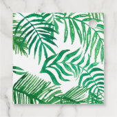 Trendy Waterverf Palm Leaf Liefde en Bedankt Brida Bedankjes Labels (Achterkant)