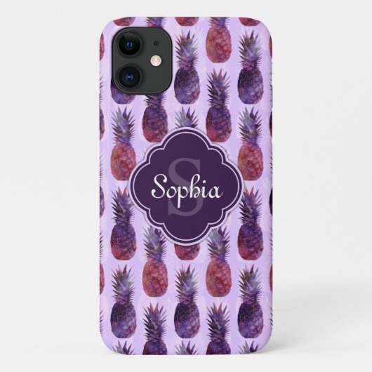 Trendy Waterverf Pineappelpatroon Case-Mate iPhone Case (Achterkant)