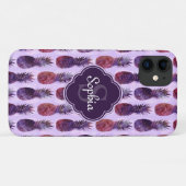 Trendy Waterverf Pineappelpatroon Case-Mate iPhone Case (Achterkant (horizontaal))