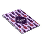 Trendy Waterverf Pineappelpatroon Notitieboek (Rechterzijde)